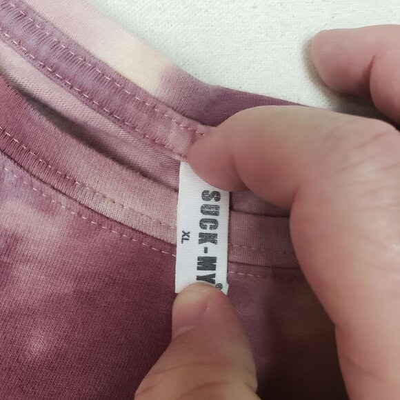 Suck-My (Brand) Red/White Tie Dyed Perfect Nonsense T-Shirt Sz XL EX RARE!!! - Picture 5 of 5